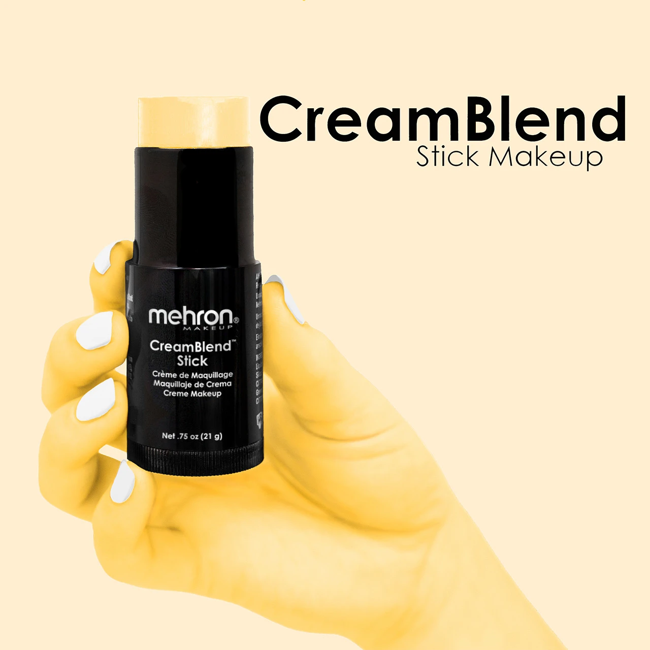 Mehron CreamBlend™ Stick Pastel Yellow 2 Mehron CreamBlend™ Stick Pastel Yellow - Afbeelding 2