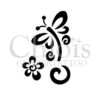 Chloïs Glittertattoo Sjabloon Butterfly Flower (5 Stuks)