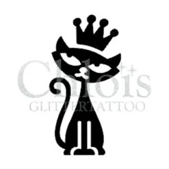 Chloïs Glittertattoo Sjabloon Cat Crown (5 Stuks)