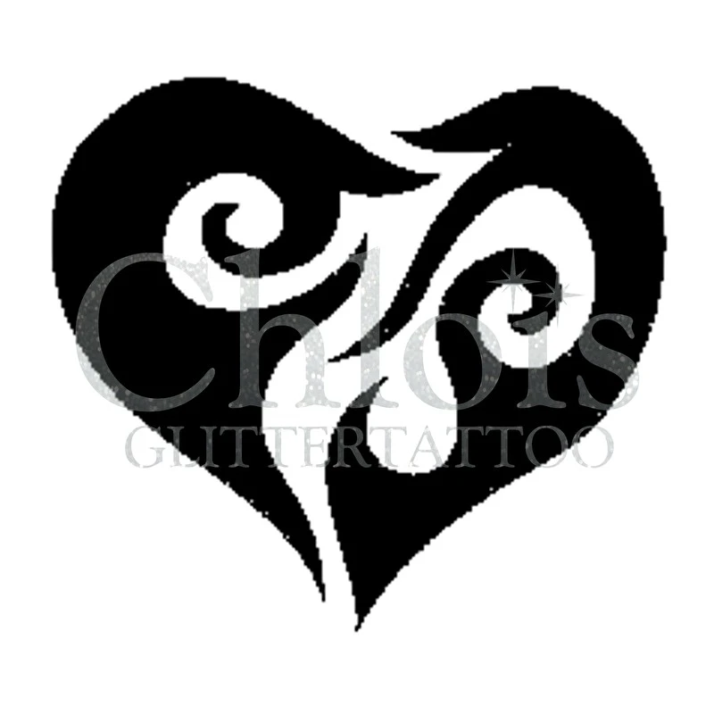 Chloïs Glittertattoo Sjabloon Heart Single (5 Stuks) 1 Chloïs Glittertattoo Sjabloon Heart Single (5 Stuks)