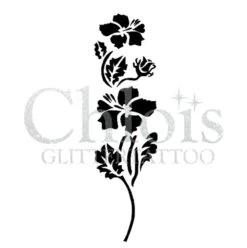 Chloïs Glittertattoo Sjabloon Hibiscus Plant (5 Stuks)