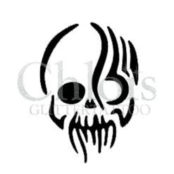 Chloïs Glittertattoo Sjabloon Trible Skull (5 Stuks)
