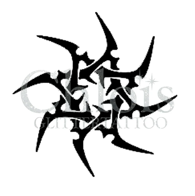 Chloïs Glittertattoo Sjabloon Trible Star (5 Stuks) 1 Chloïs Glittertattoo Sjabloon Trible Star (5 Stuks)