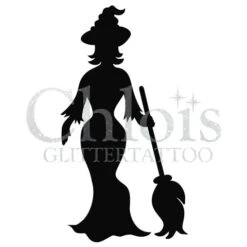 Chloïs Glittertattoo Sjabloon Witch (5 Stuks)