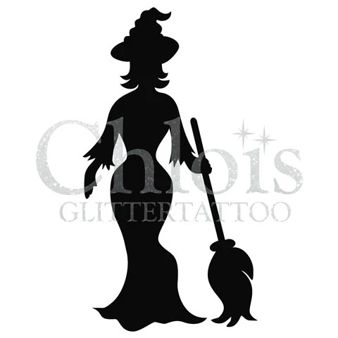 Chloïs Glittertattoo Sjabloon Witch (5 Stuks) 1 Chloïs Glittertattoo Sjabloon Witch (5 Stuks)