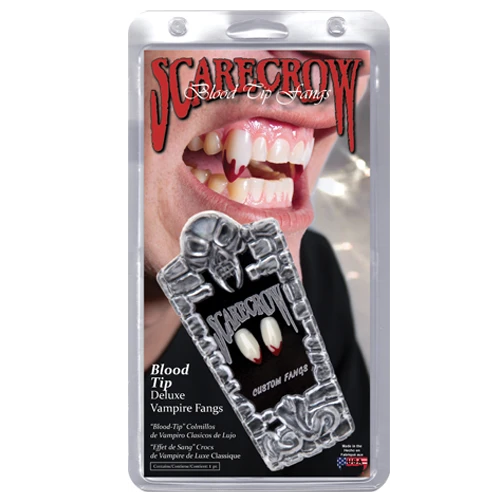 Scarecrow Blood Tip Deluxe Vampire Fangs | Vampiertanden 2 Scarecrow Blood Tip Deluxe Vampire Fangs | Vampiertanden - Afbeelding 2