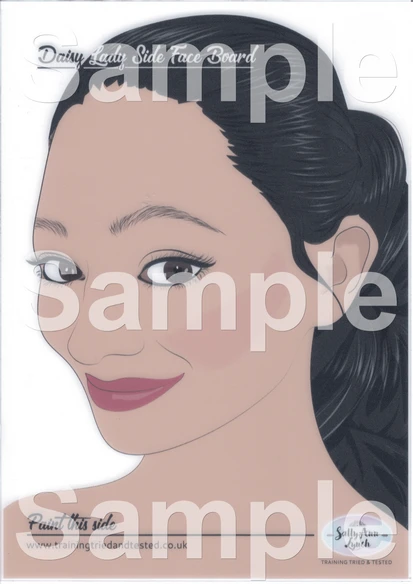 Schmink Oefenbord Daisy Lady Formaat A4 1 Schmink Oefenbord Daisy Lady Formaat A4