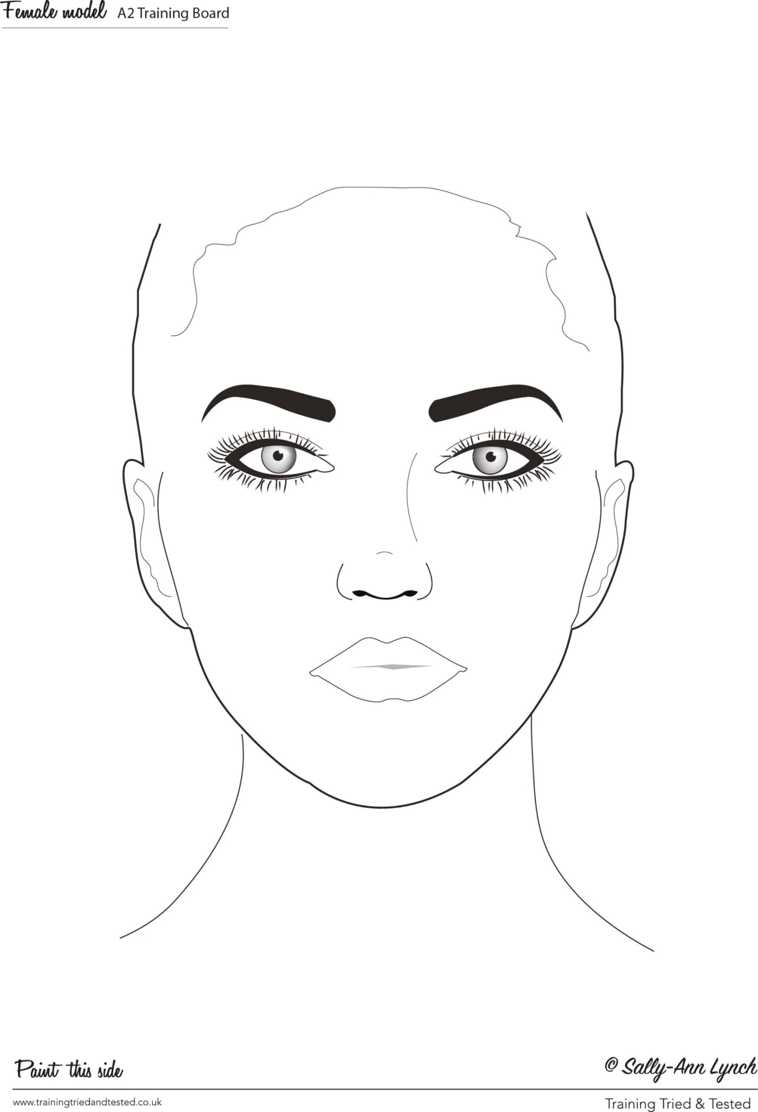 Schmink Oefenbord Vrouw, Formaat A2 1 Schmink Oefenbord Vrouw, Formaat A2