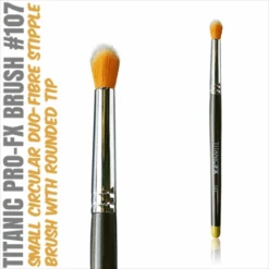 Titanic FX Small Round Duo Fiber Stipple Brush 107 | Special Effects Penseel