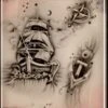 Wiser's Airbrush TattooPro Stencil - Ship And Anchor