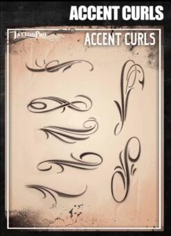 Wiser's Airbrush TattooPro Stencil β Accent Curls