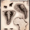 Wiser's Airbrush TattooPro Stencil – African Elephant