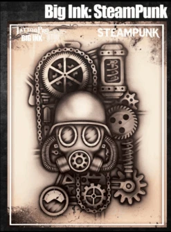 Wiser's Airbrush TattooPro Stencil β Big Ink - Steampunk