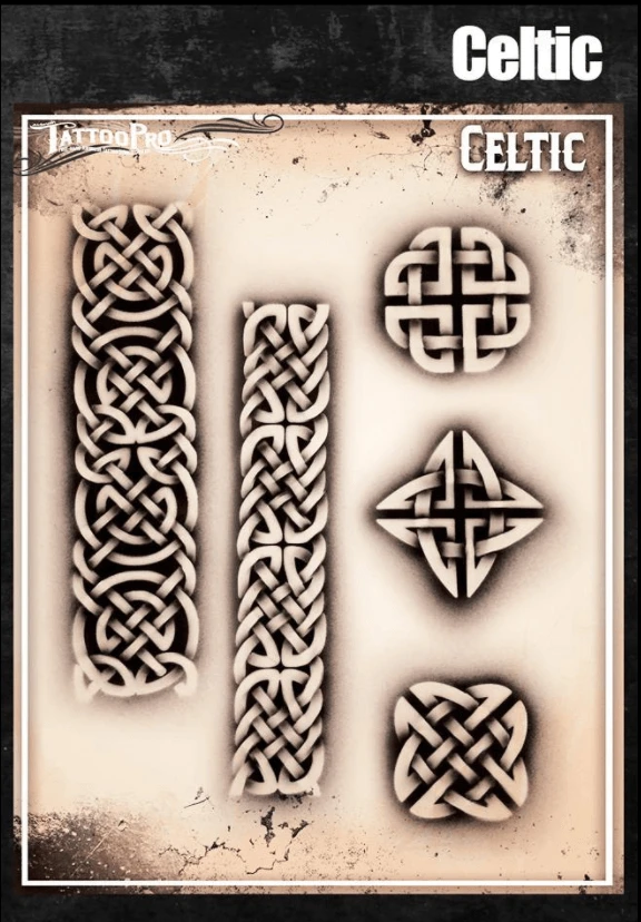 Wiser's Airbrush TattooPro Stencil – Celtic 1 Wiser's Airbrush TattooPro Stencil – Celtic