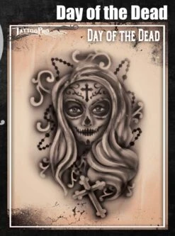 Wiser's Airbrush TattooPro Stencil β Day Of The Dead