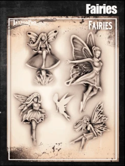 Wiser's Airbrush TattooPro Stencil β Fairies