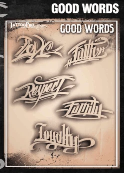Wiser's Airbrush TattooPro Stencil β Good Words