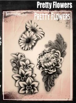Wiser's Airbrush TattooPro Stencil β Pretty Flowers