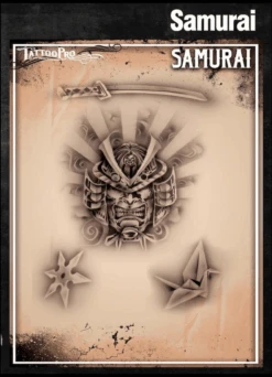 Wiser's Airbrush TattooPro Stencil β Samurai