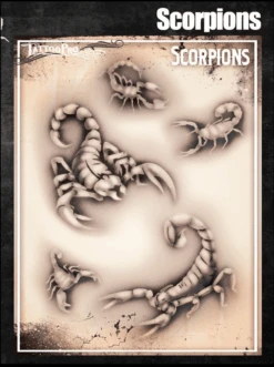 Wiser's Airbrush TattooPro Stencil β Scorpions