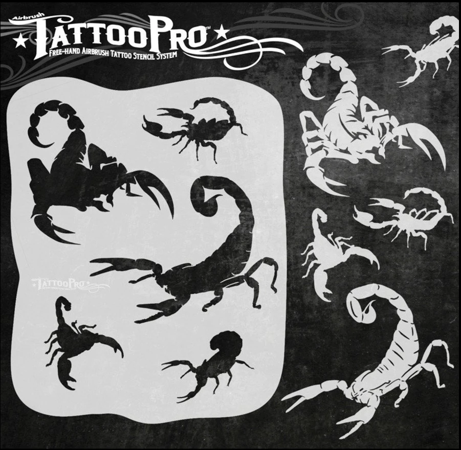 Wiser's Airbrush TattooPro Stencil – Scorpions 2 Wiser's Airbrush TattooPro Stencil – Scorpions - Afbeelding 2