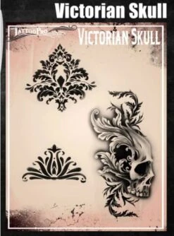 Wiser's Airbrush TattooPro Stencil β Victorian Skull
